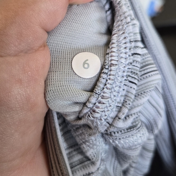 Lululemon High Times pants Cyber Stripe White Silver Fox 6 - Picture 4 of 5